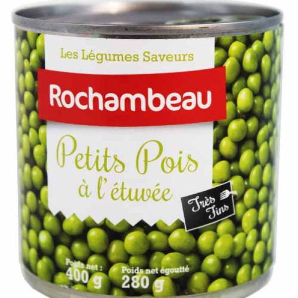 Petits Pois Très Fins Cuit à l'Etuvée 1/2 Rochambeau 400g