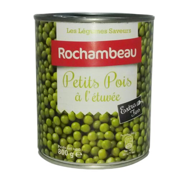 Petits Pois Très Fins Cuit à l'Etuvée Rochambeau 800g
